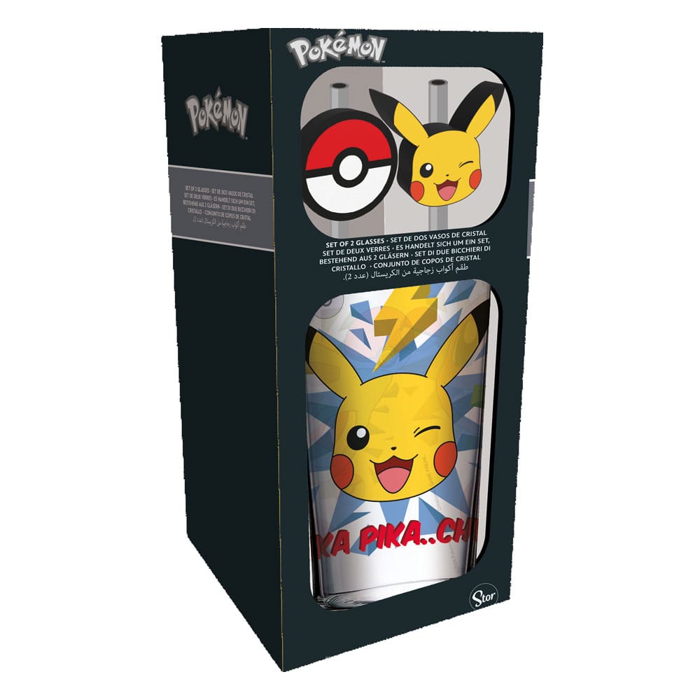 Pokémon Glas Tumbler mit Trinkhalmen Pikachu