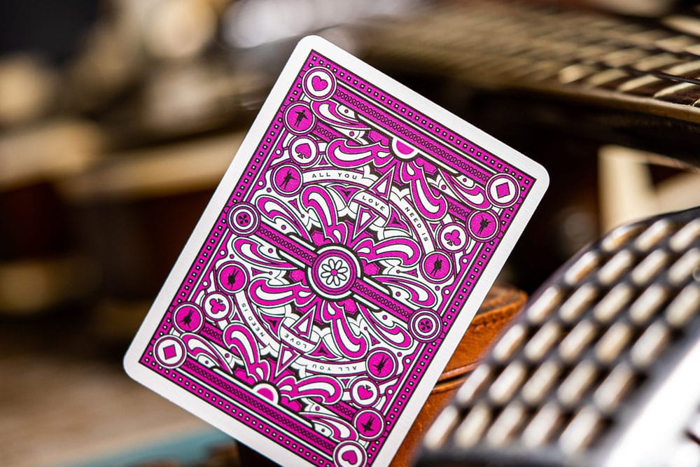 The Beatles Spielkarten Pink Version