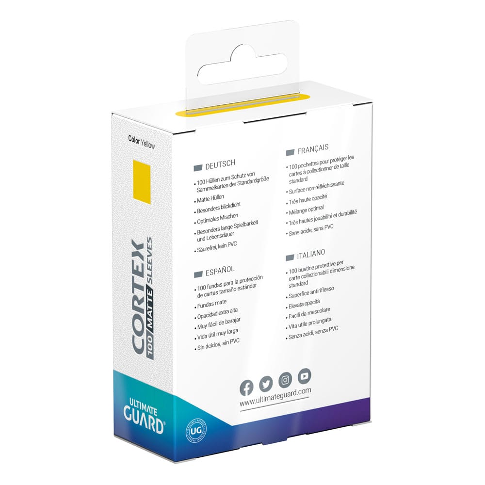 Ultimate Guard Cortex Sleeves Standardgröße Matte Yellow (100)