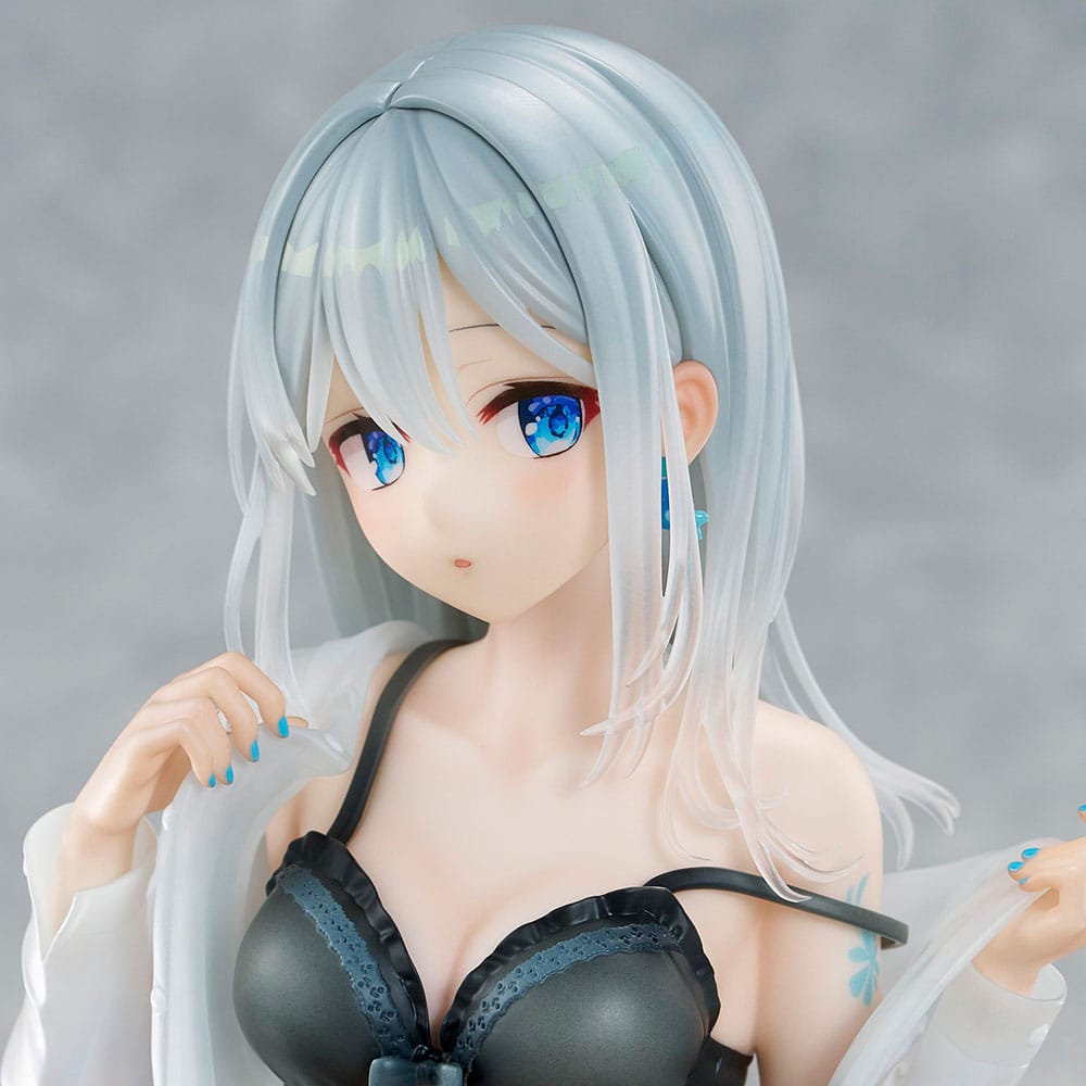 Original Character PVC Statue 1/7 Silver-Haired Girl Sky Blue Morning Special Outfit Ver. by Fuumi Illustration 16 cm
