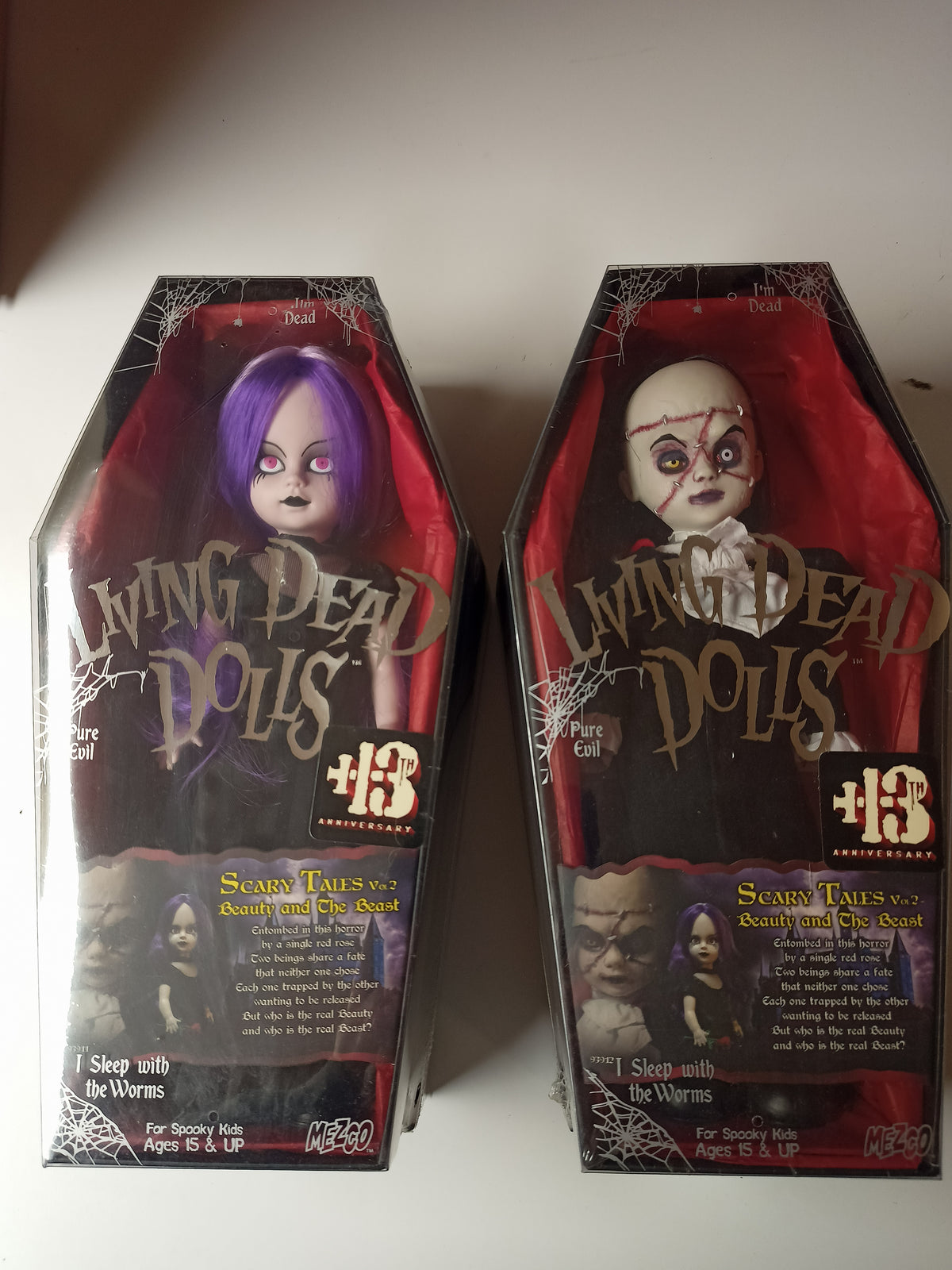 Living Dead Dolls Scary Tales Serie 2 Beauty and the Beast Puppen (Set) OVP Beschädigt