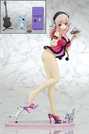 Creator´s Labo #028 PVC Statue Super Sonico Baby Doll Strawberry Sorbet DX Set Version 21 cm