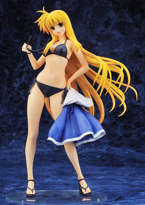Magical Girl Lyrical Nanoha The Movie 1st PVC Statue 1/7 Fate T. Harlaown Summer Holiday 27 cm