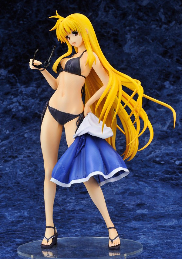 Magical Girl Lyrical Nanoha The Movie 1st PVC Statue 1/7 Fate T. Harlaown Summer Holiday 27 cm