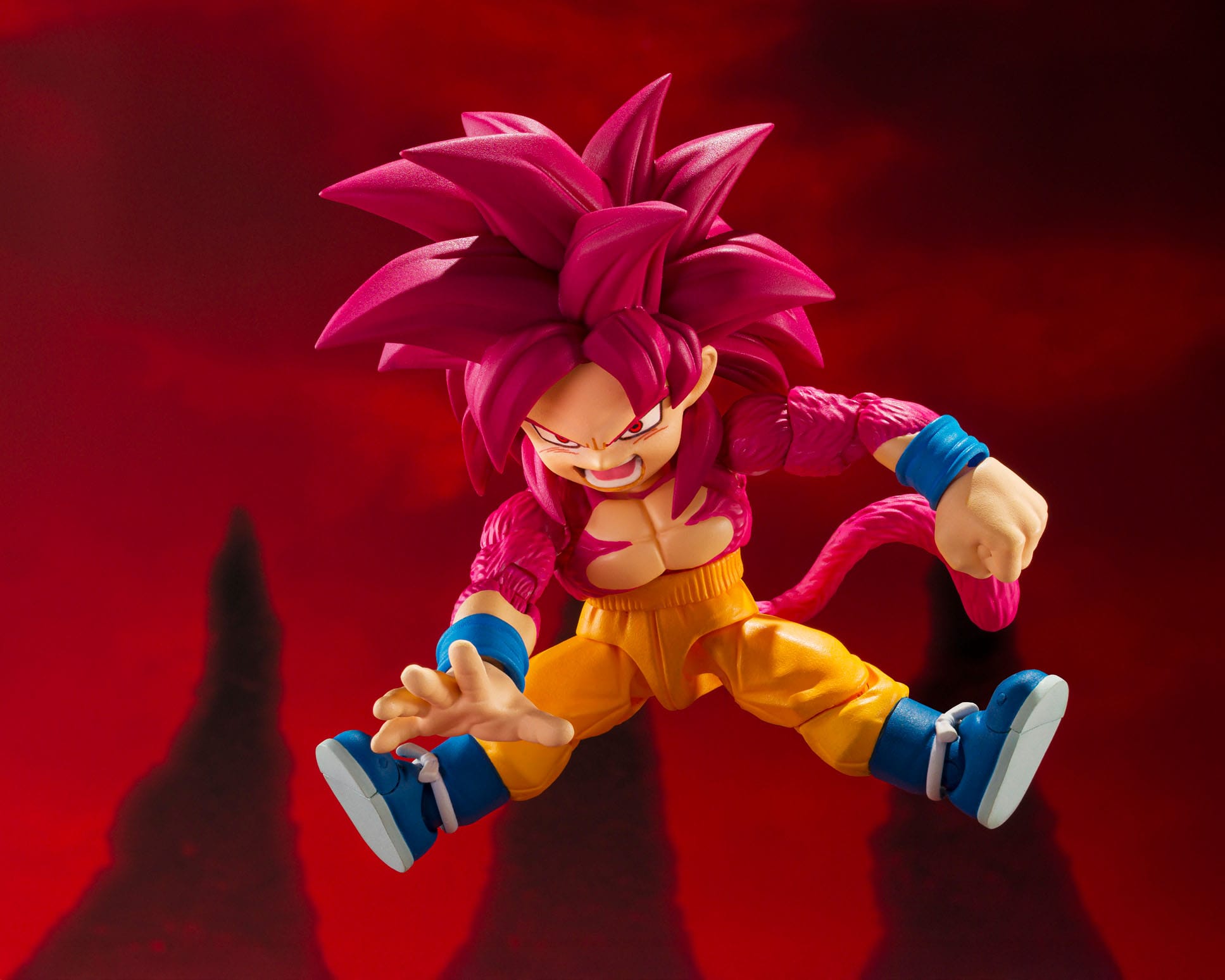 Dragon Ball Daima S.H.Figuarts Actionfigur Super Saiyan Level 4 Son Goku (mini) 8 cm