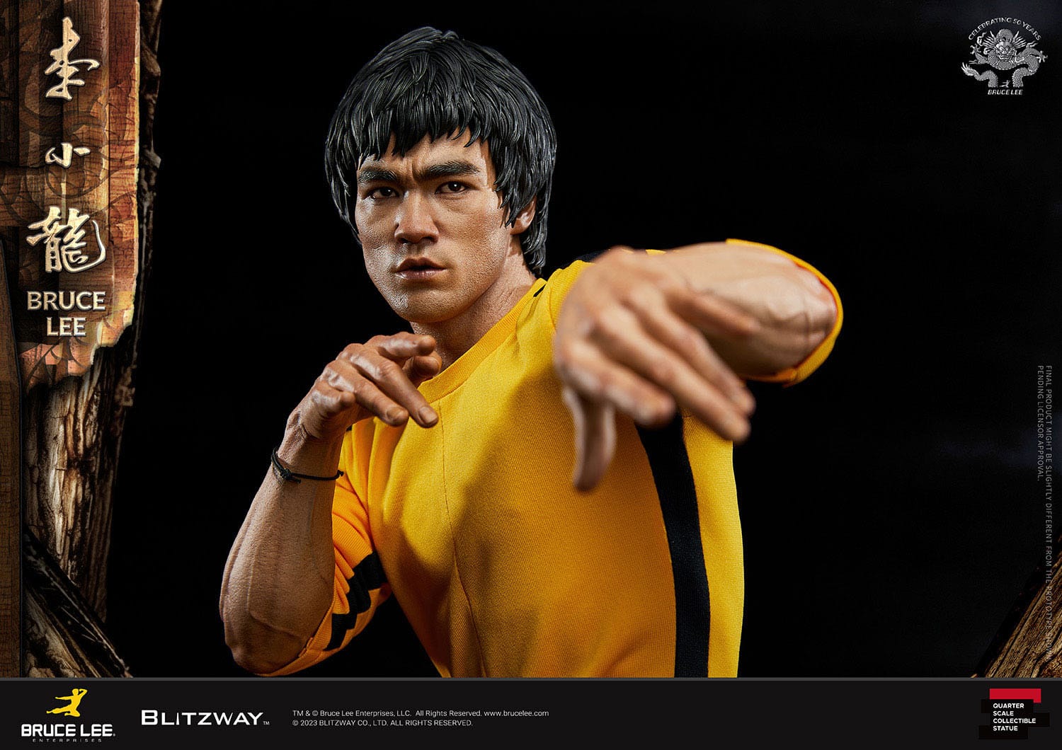 Bruce Lee Statue 1/4 50th Anniversary Tribute 55 cm