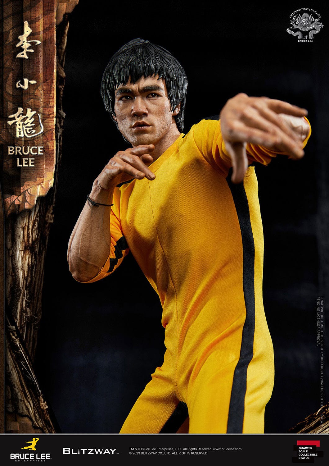 Bruce Lee Statue 1/4 50th Anniversary Tribute 55 cm