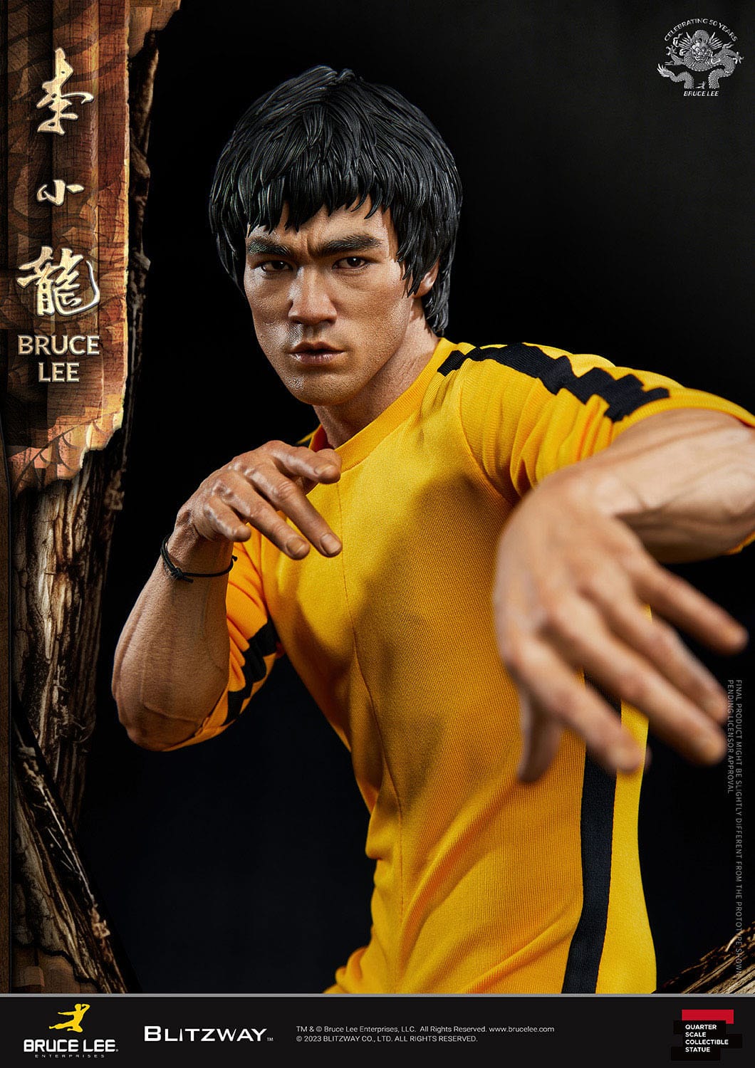 Bruce Lee Statue 1/4 50th Anniversary Tribute 55 cm
