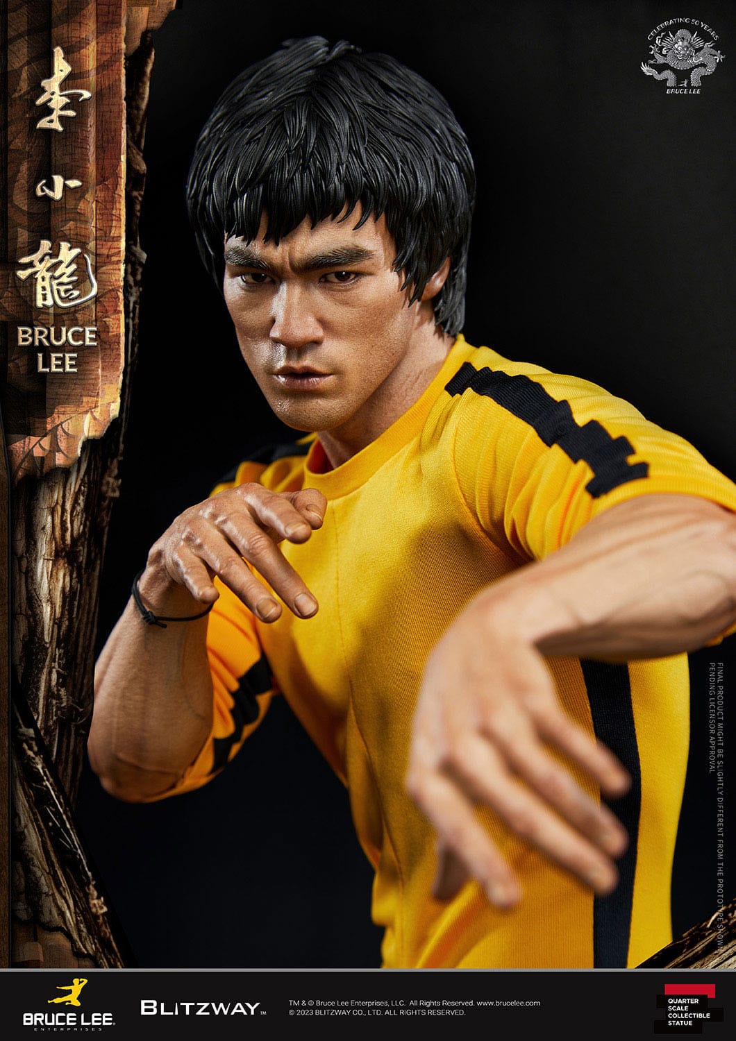 Bruce Lee Statue 1/4 50th Anniversary Tribute 55 cm