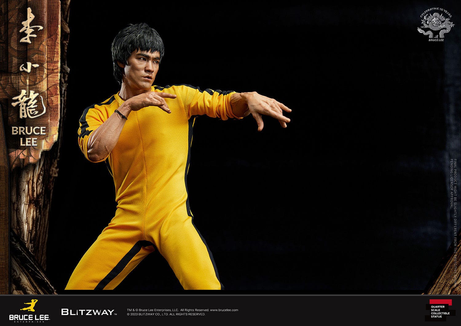 Bruce Lee Statue 1/4 50th Anniversary Tribute 55 cm
