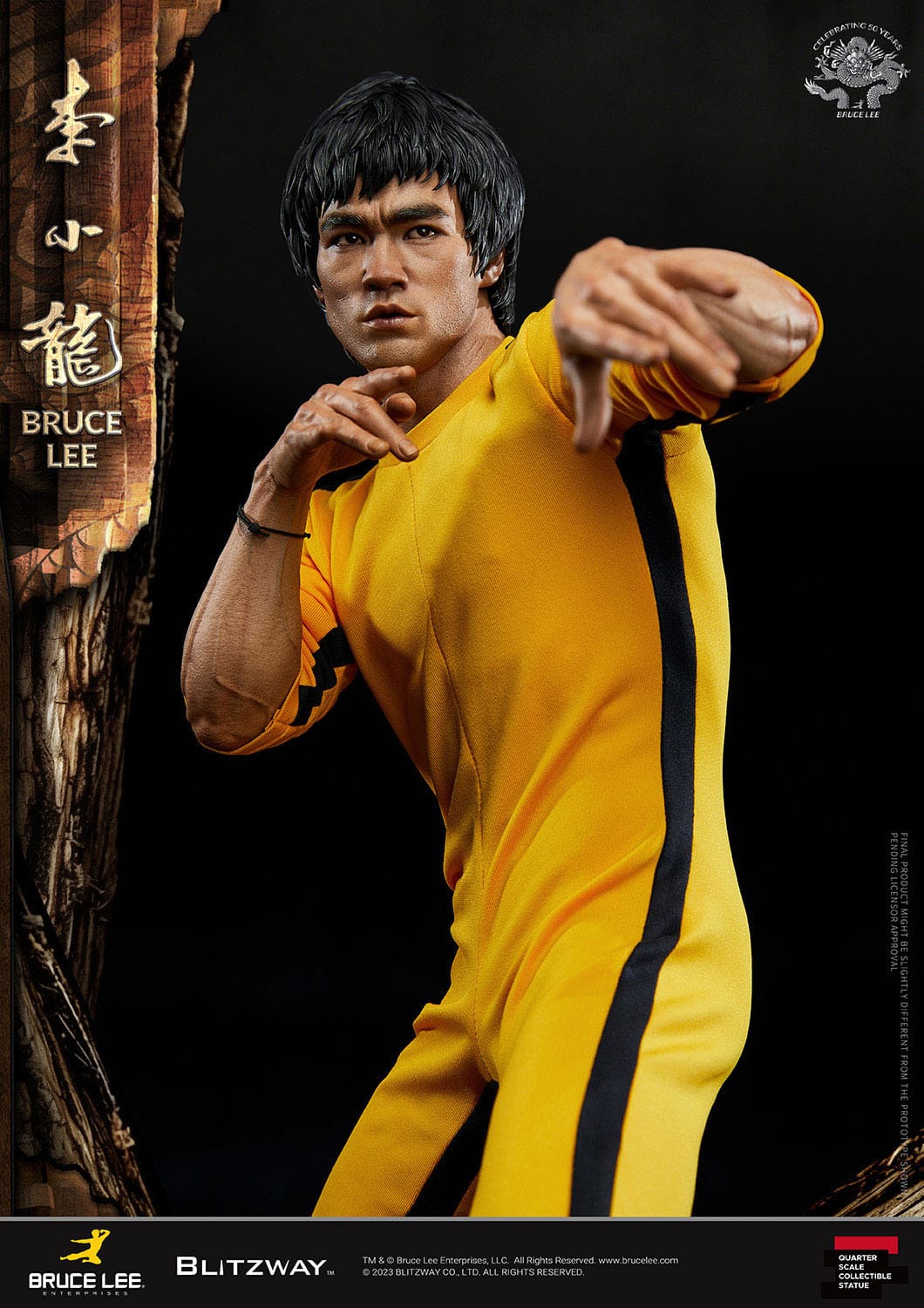 Bruce Lee Statue 1/4 50th Anniversary Tribute 55 cm