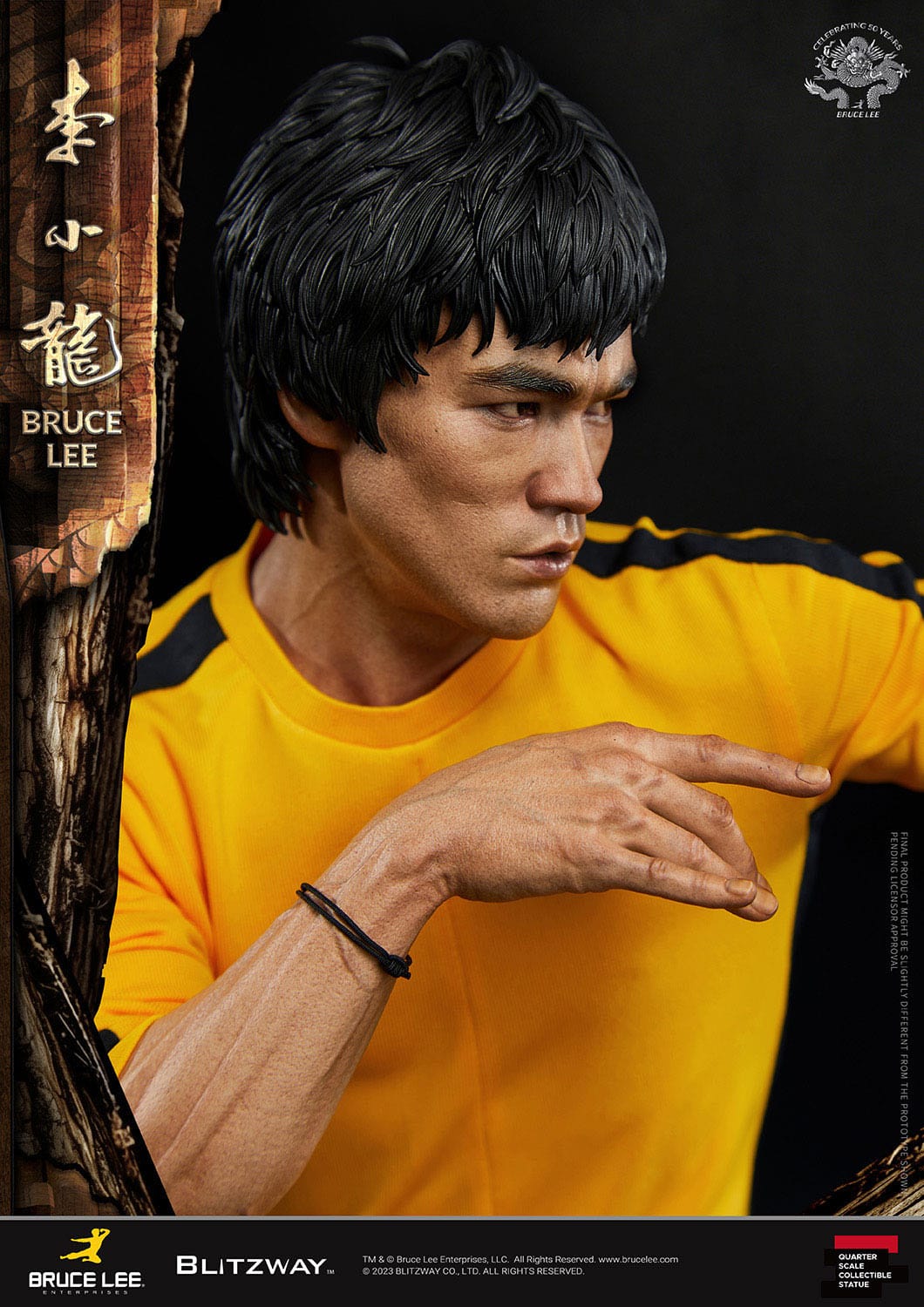 Bruce Lee Statue 1/4 50th Anniversary Tribute 55 cm