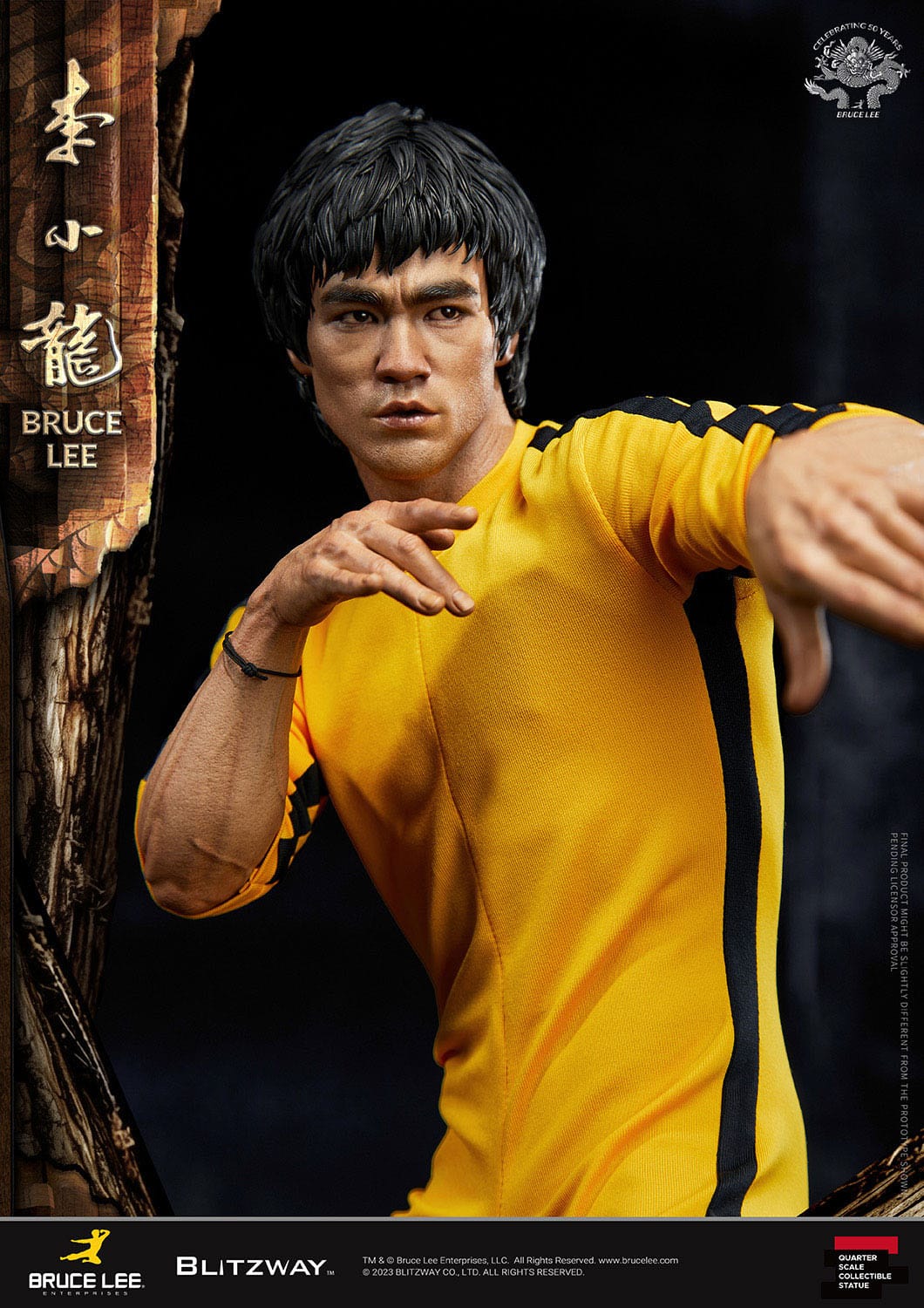 Bruce Lee Statue 1/4 50th Anniversary Tribute 55 cm