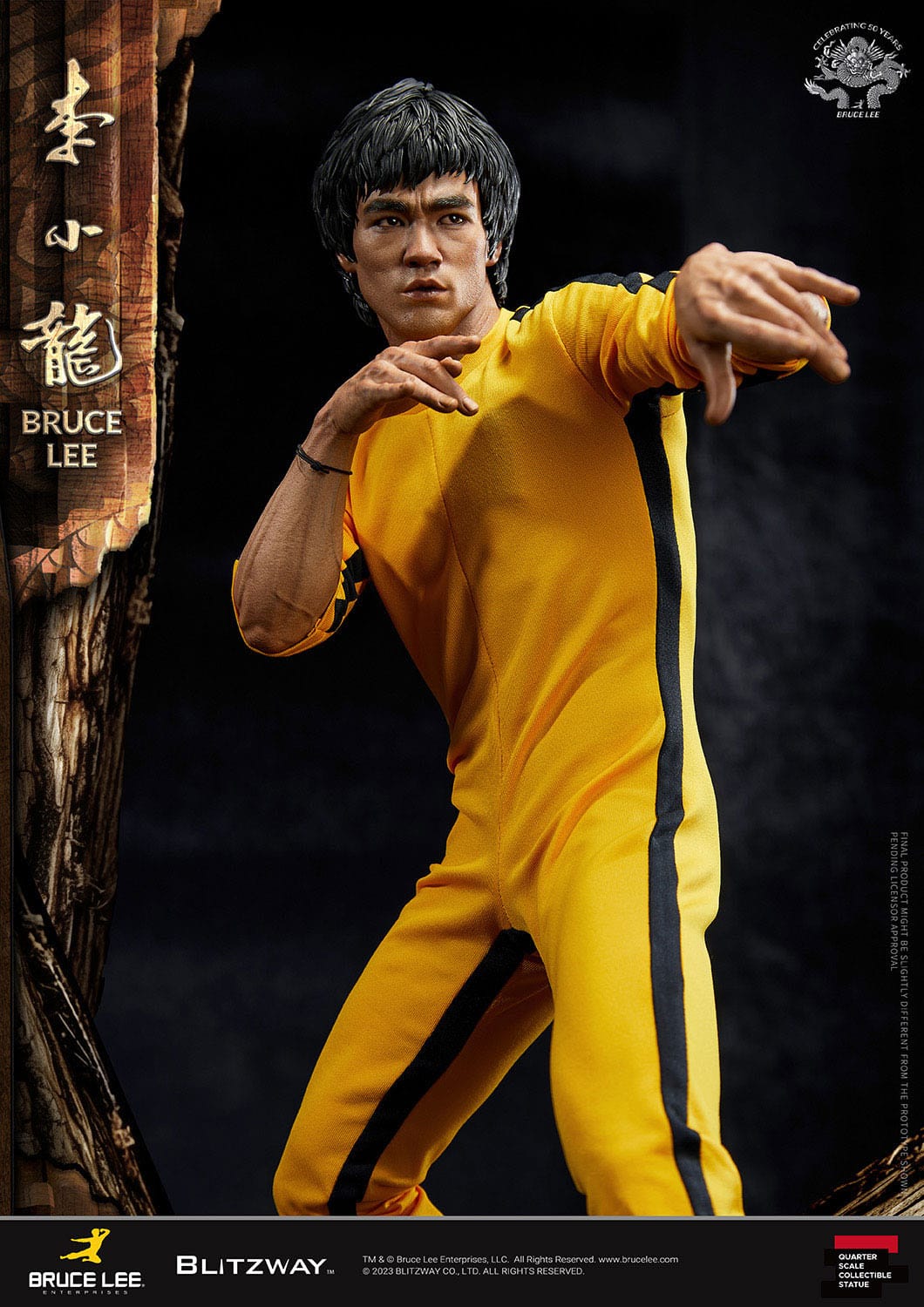 Bruce Lee Statue 1/4 50th Anniversary Tribute 55 cm