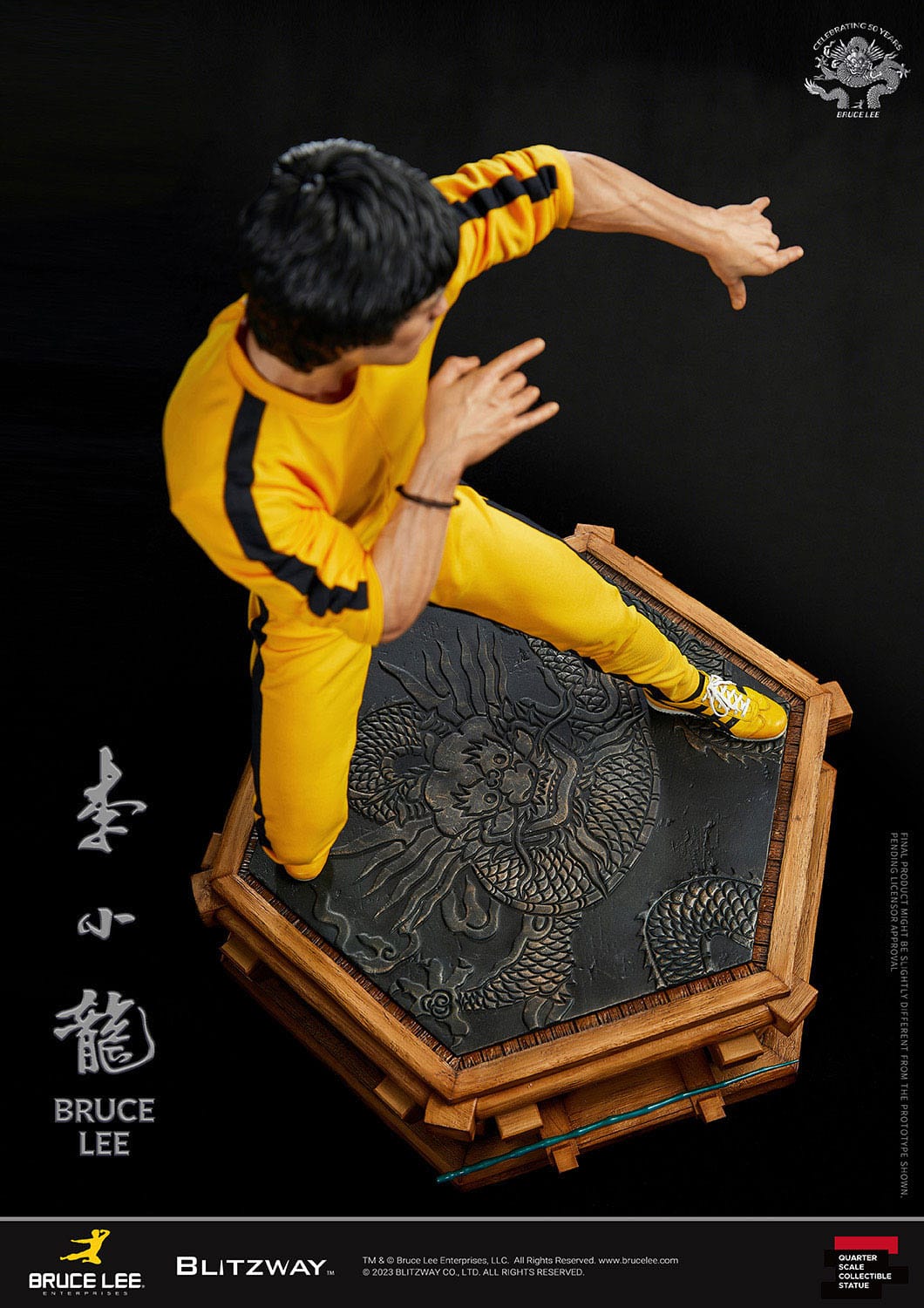 Bruce Lee Statue 1/4 50th Anniversary Tribute 55 cm