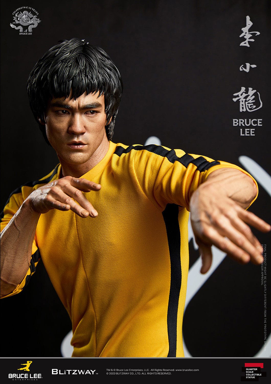 Bruce Lee Statue 1/4 50th Anniversary Tribute 55 cm