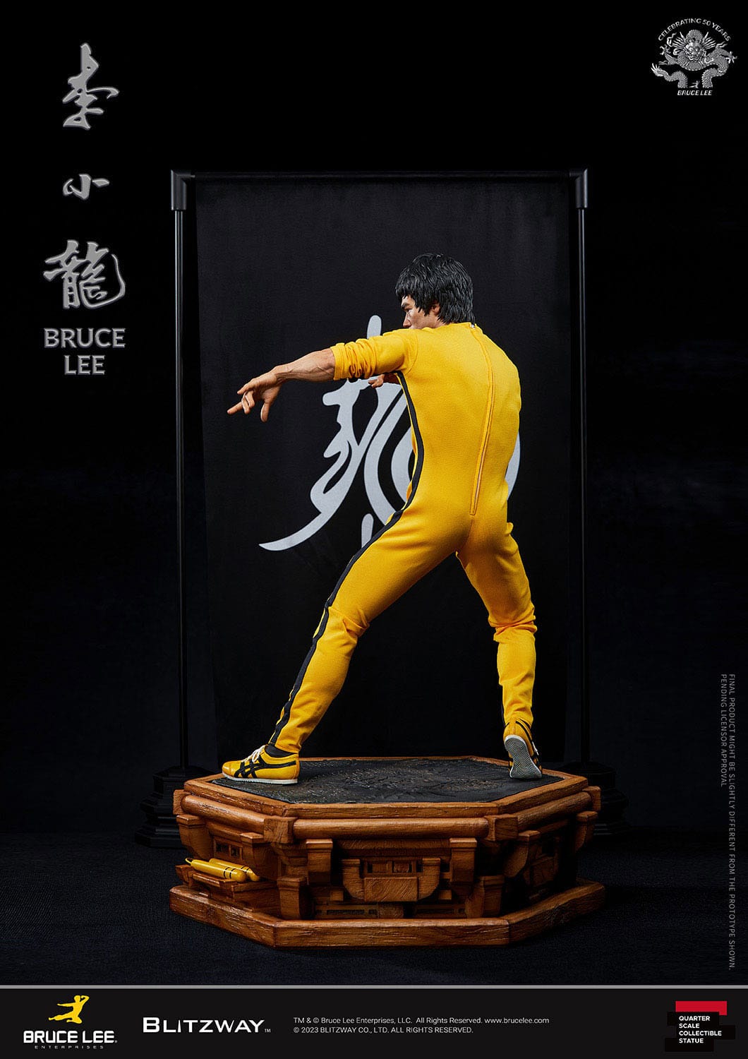 Bruce Lee Statue 1/4 50th Anniversary Tribute 55 cm