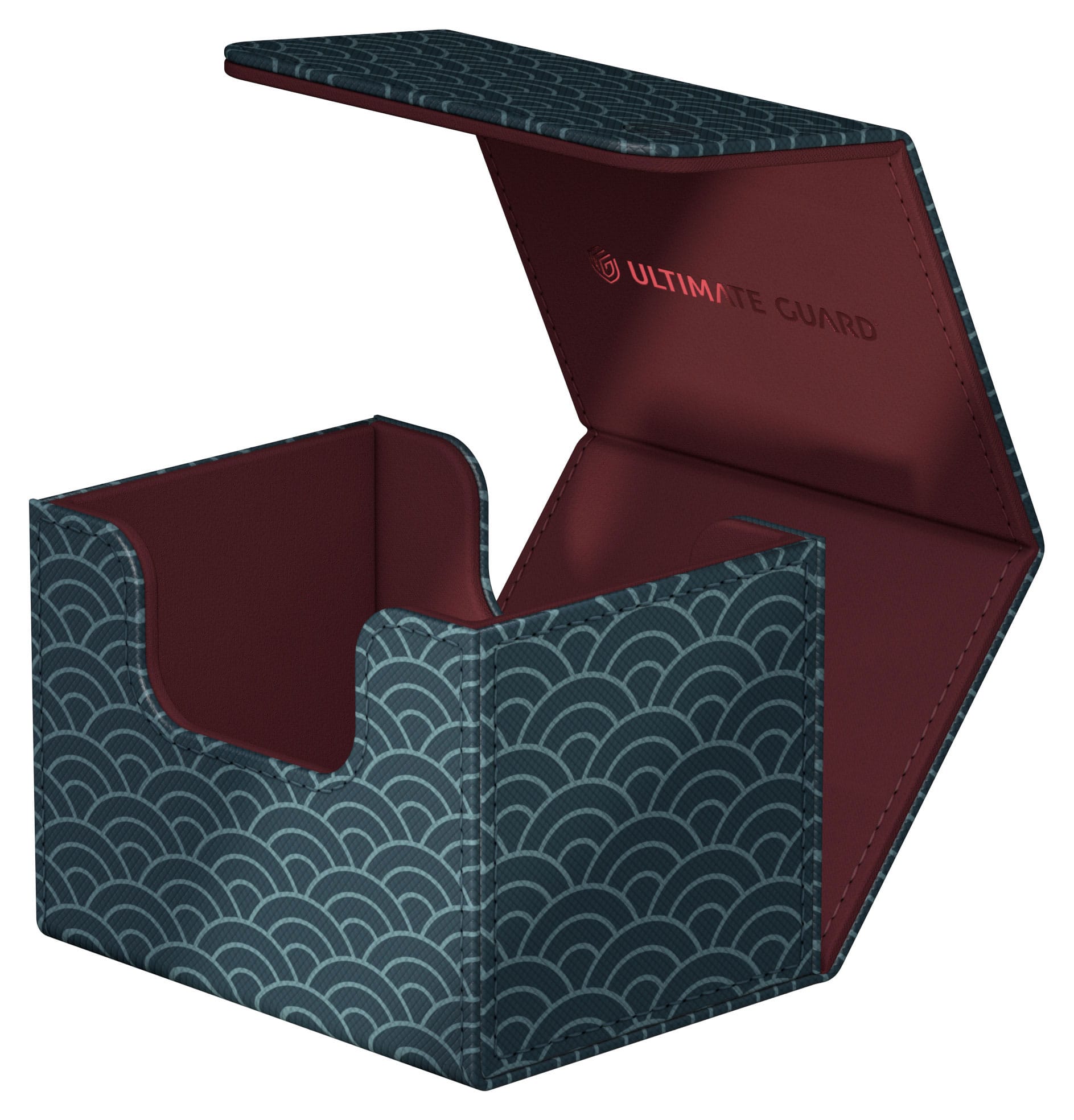 Ultimate Guard Sidewinder 100+ Xenoskin "Katana: The Shogun's Journey - Part 2" - Seigaiha (Dark Blue/Dark Red)