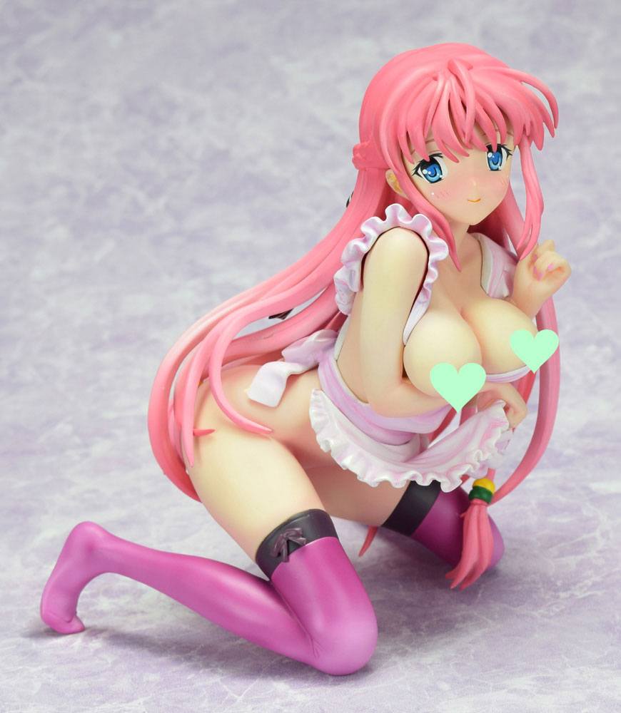 Kanojo x Kanojo x Kanojo Statue 1/6 Akina Orifushi Naked Apron Happy Ver. Purple Color 15 cm