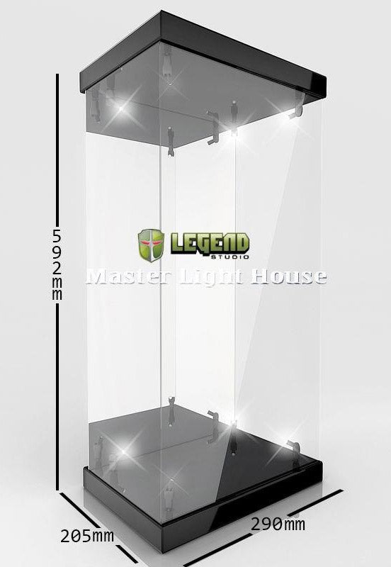 Master Light House Acryl Display Case mit Beleuchtung für 1/4 Actionfiguren (schwarz)