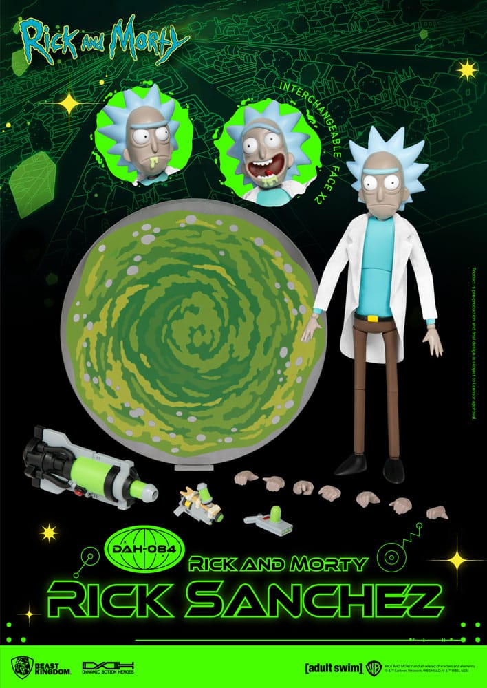 Rick and Morty Dynamic 8ction Heroes Actionfigur 1/9 Rick Sanchez 23 cm