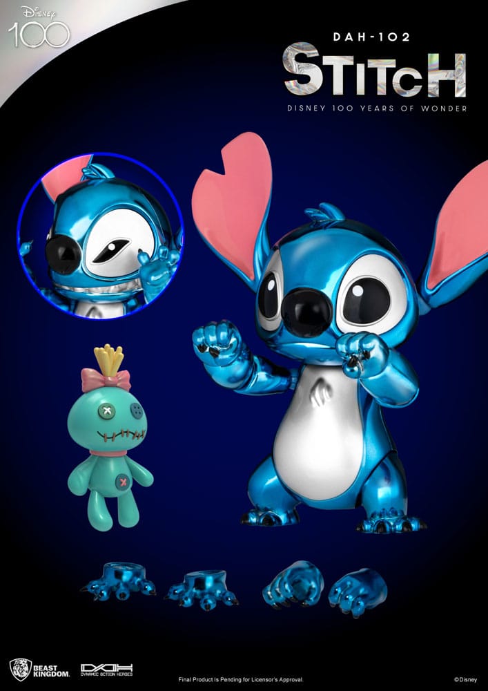 Disney 100 Years of Wonder Dynamic 8ction Heroes Actionfigur 1/9 Stitch (Lilo & Stitch) 16 cm
