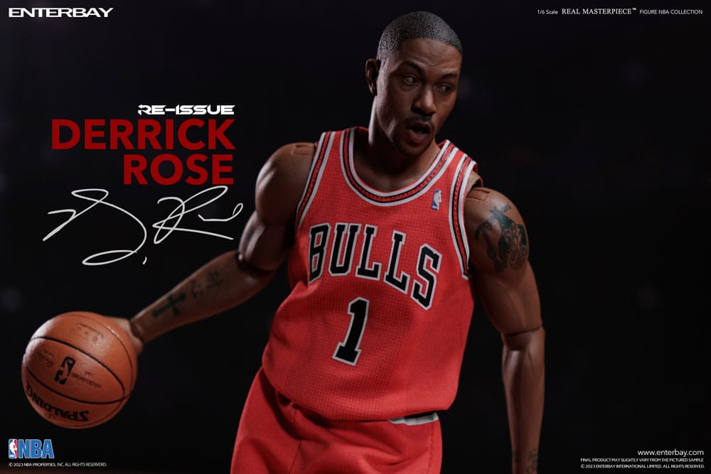 NBA Collection Real Masterpiece Actionfigur 1/6 Derrick Rose Limited Retro Edition 30 cm