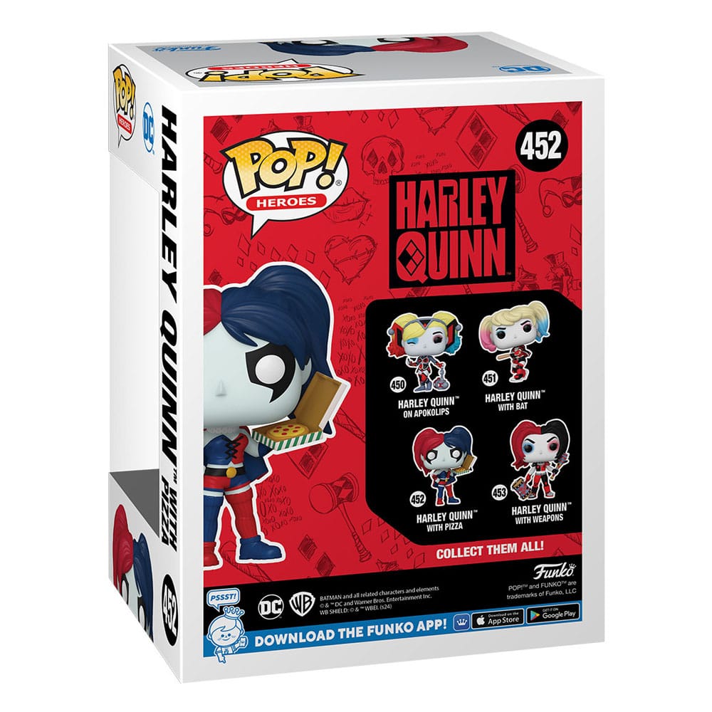 DC Comics: Harley Quinn Takeover POP! Heroes Vinyl Figur Harley with Pizza 9 cm