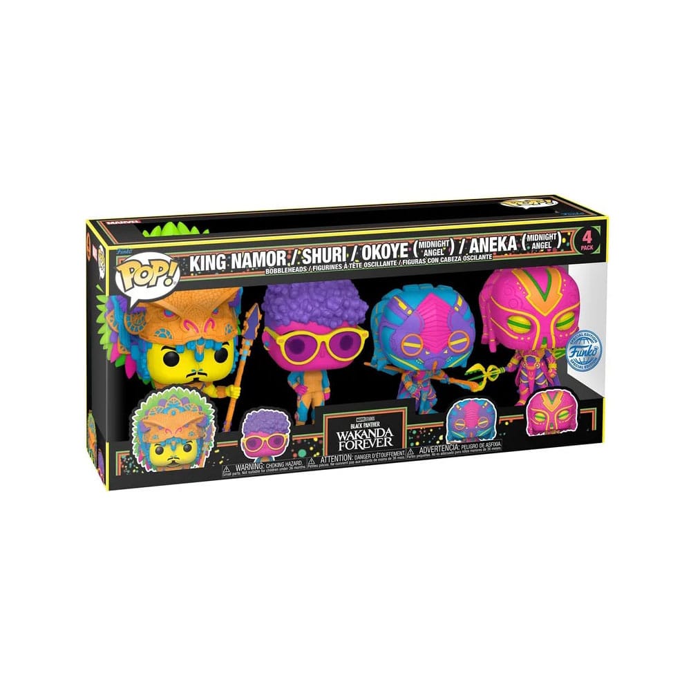 Marvel POP! Movies Vinyl Figuren 4er-Pack Black Panther Wakanda Forever S2 9 cm