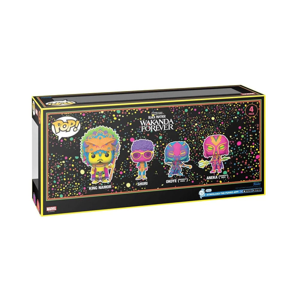 Marvel POP! Movies Vinyl Figuren 4er-Pack Black Panther Wakanda Forever S2 9 cm
