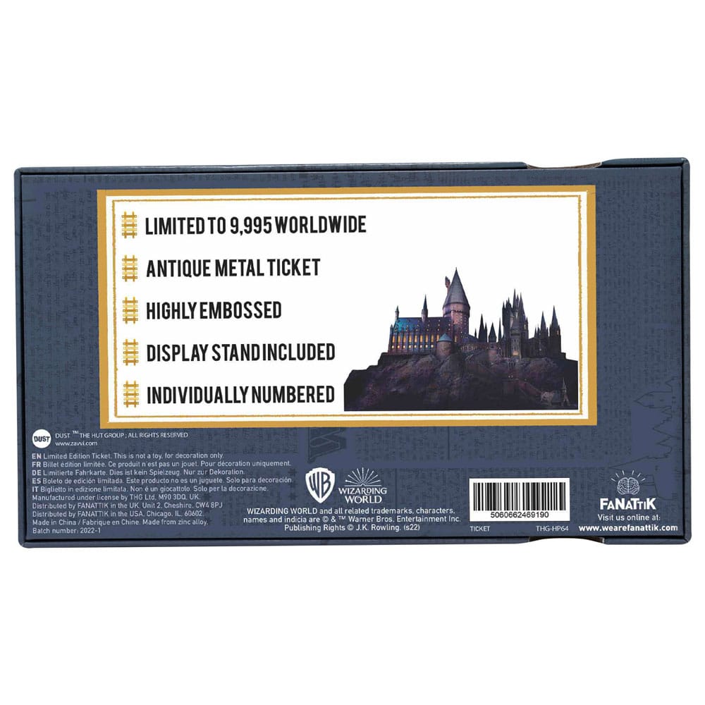 Harry Potter Replik Hogwarts Train Ticket Limited Edition