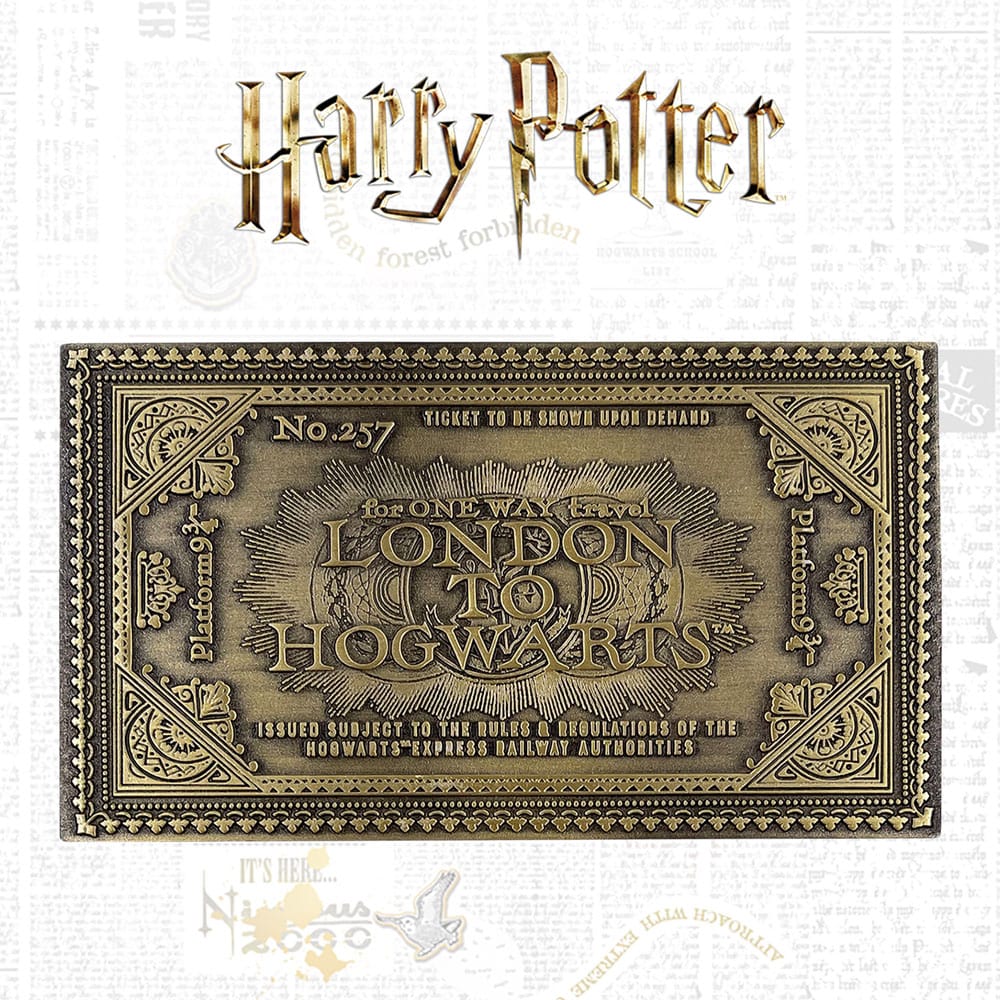 Harry Potter Replik Hogwarts Train Ticket Limited Edition