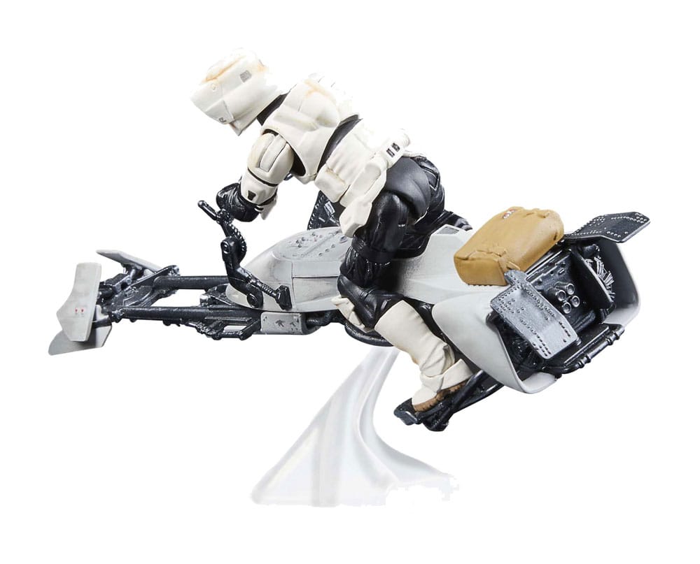 Star Wars: The Mandalorian Vintage Collection Fahrzeug mit Figuren Speeder Bike with Scout Trooper & Grogu