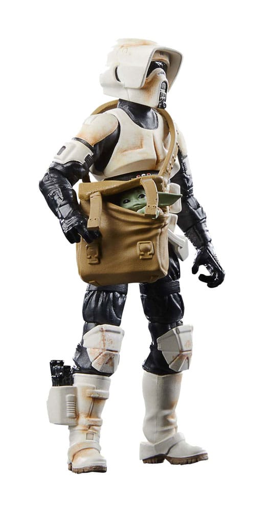 Star Wars: The Mandalorian Vintage Collection Fahrzeug mit Figuren Speeder Bike with Scout Trooper & Grogu