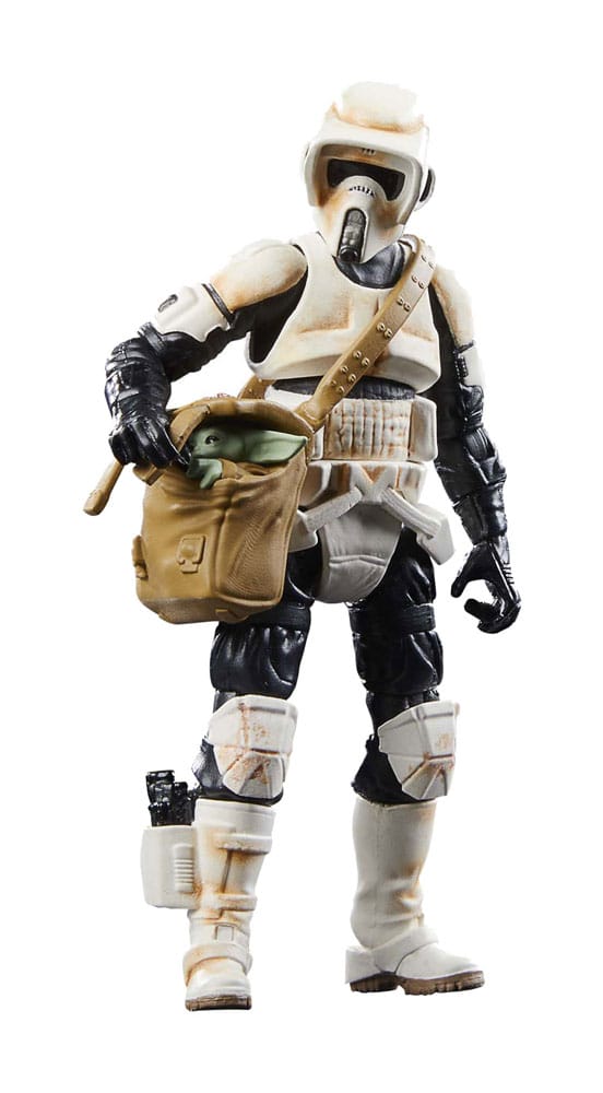 Star Wars: The Mandalorian Vintage Collection Fahrzeug mit Figuren Speeder Bike with Scout Trooper & Grogu