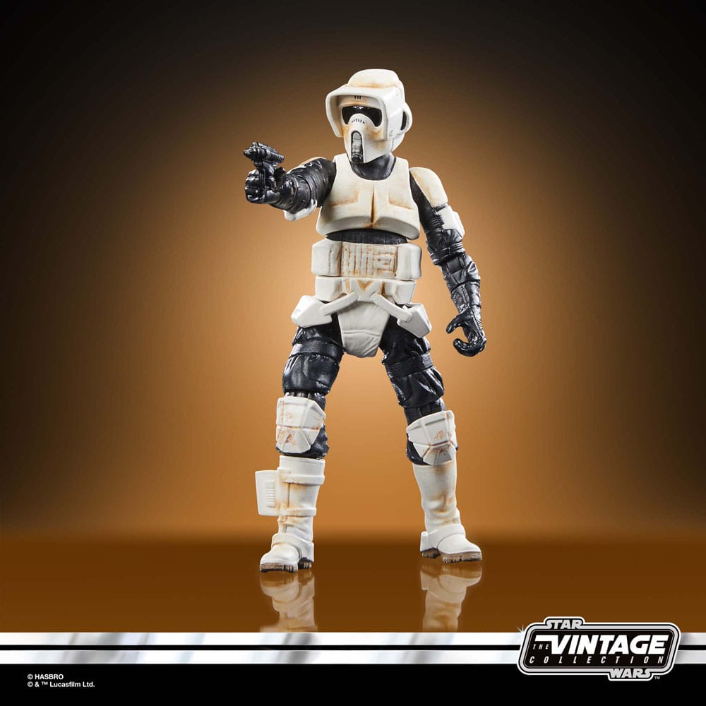 Star Wars: The Mandalorian Vintage Collection Fahrzeug mit Figuren Speeder Bike with Scout Trooper & Grogu