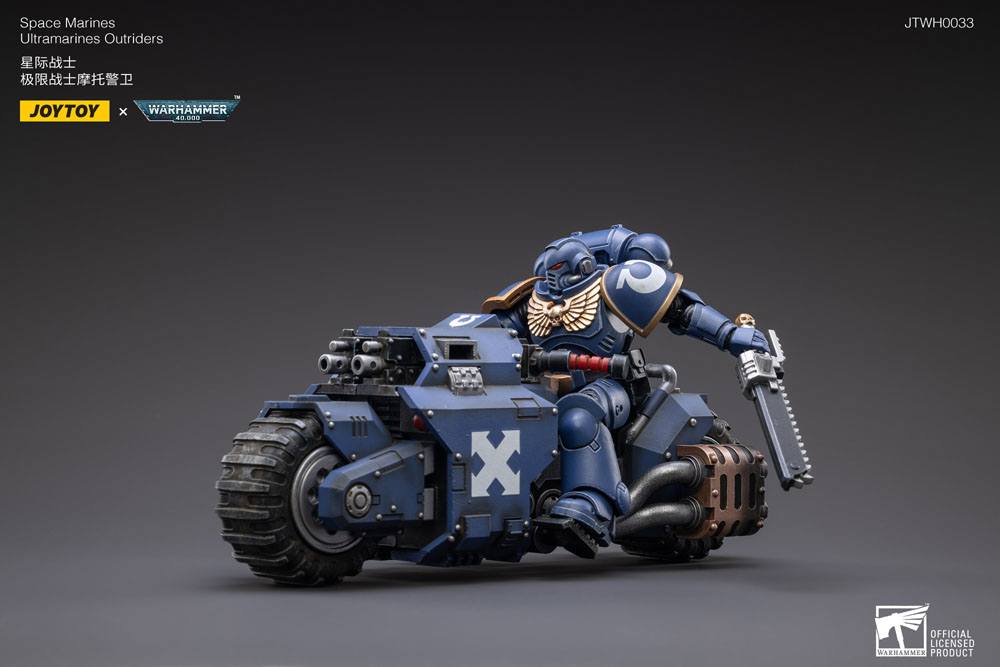 Warhammer 40k Fahrzeug 1/18 Ultramarines Outrider Bike 22 cm