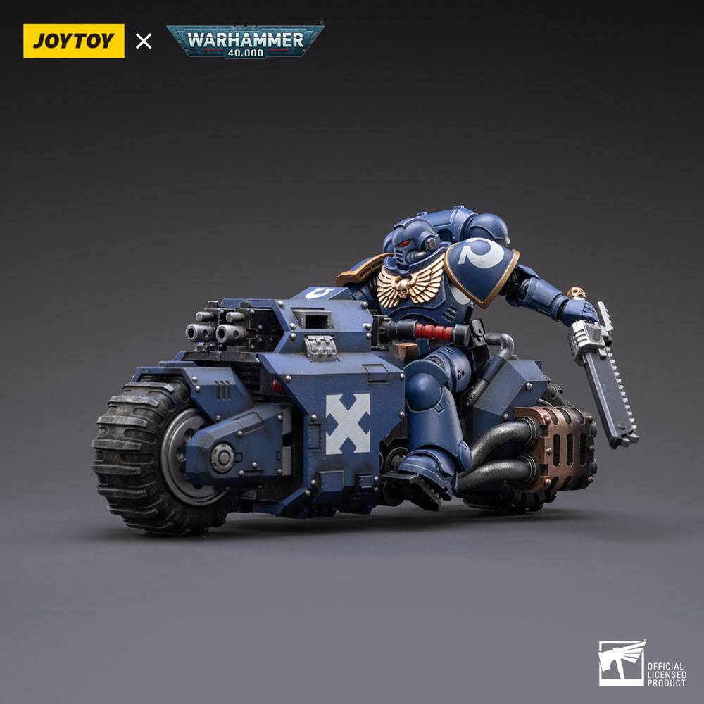 Warhammer 40k Fahrzeug 1/18 Ultramarines Outrider Bike 22 cm