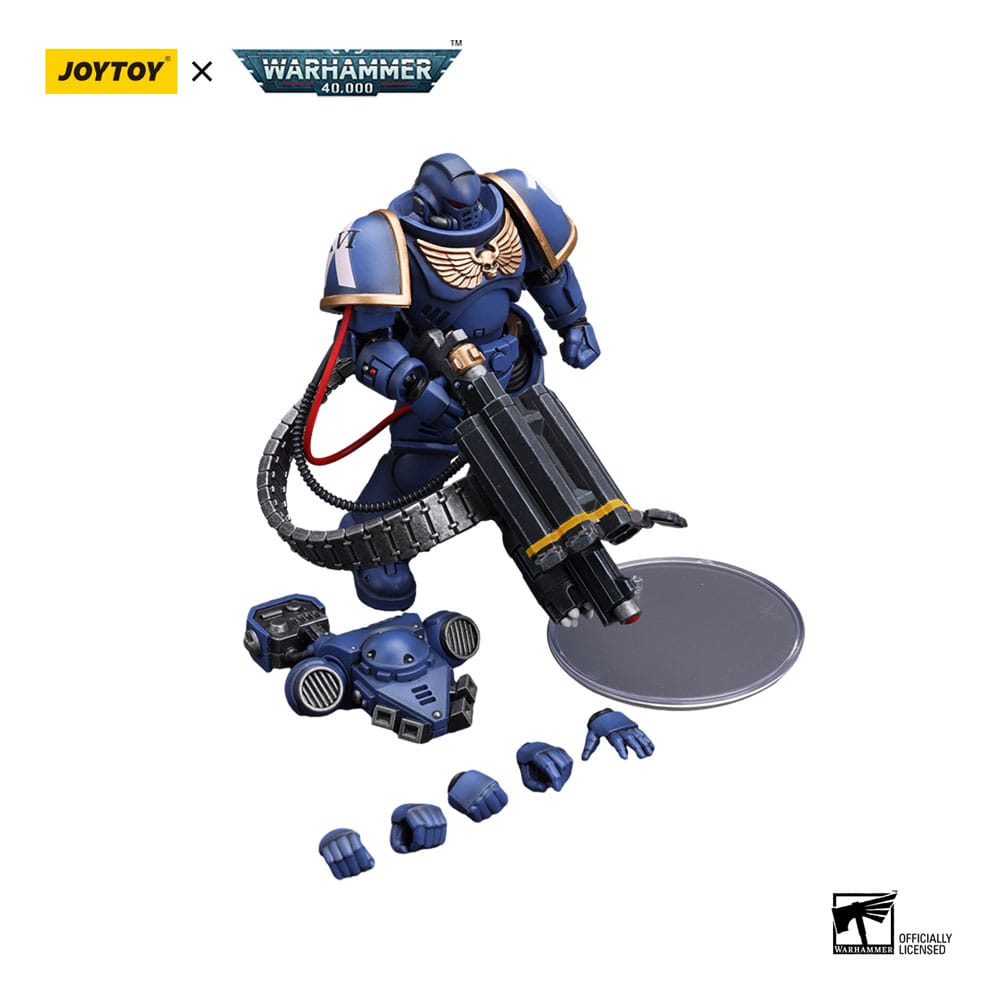 Warhammer 40k Actionfigur 1/18 Ultramarines Desolation Marine with Castellan Launcher (Superfrag) 12 cm