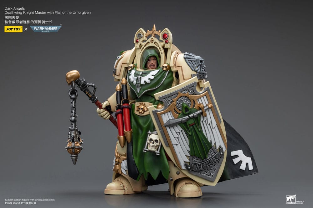 Warhammer 40k Actionfigur 1/18 Dark Angels Deathwing Knight Master with Flail of the Unforgiven 12 cm