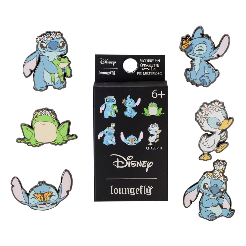 Disney by Loungefly Ansteck-Pins Lilo and Stitch Springtime Blind Box Sortiment (12)