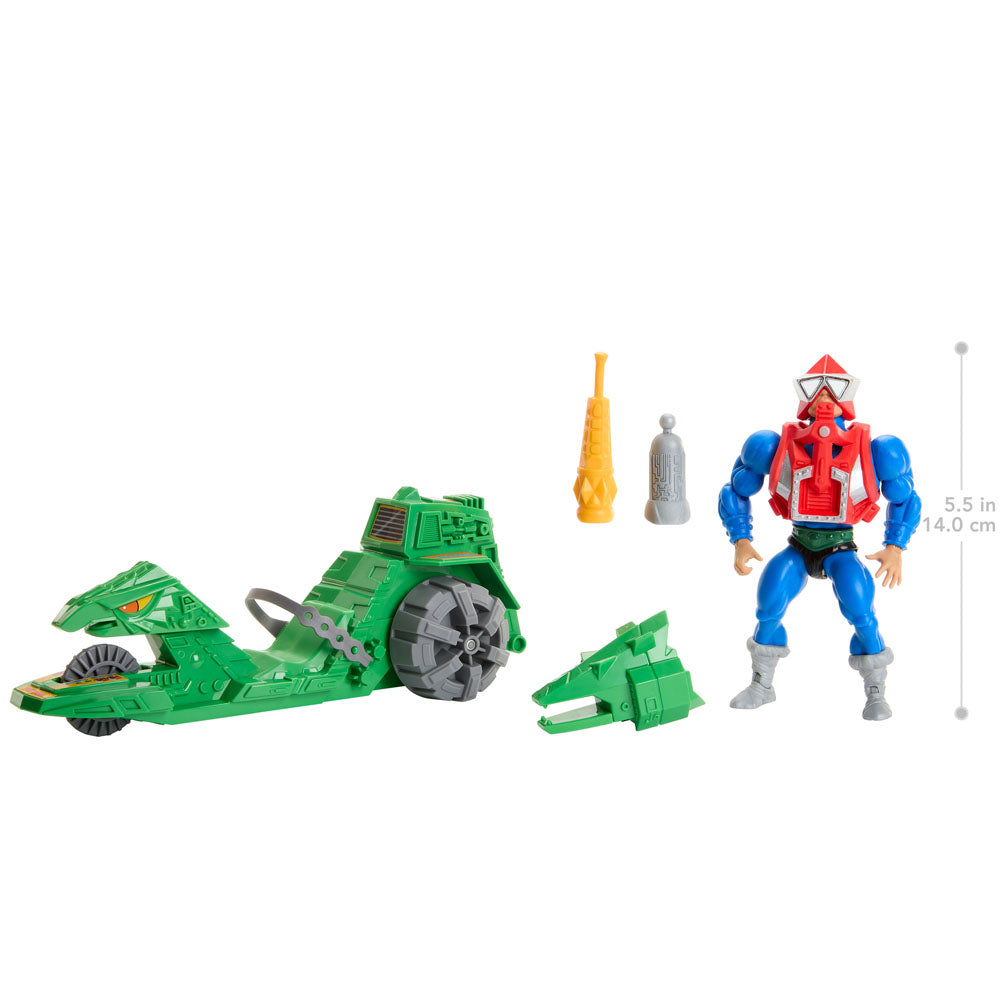 Masters of the Universe Origins Actionfigur mit Fahrzeug Mekaneck & Ground Ripper 14 cm