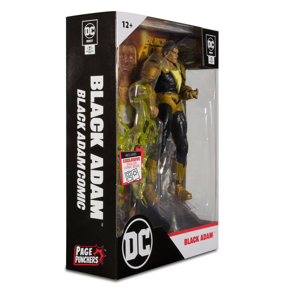 DC Black Adam Page Punchers Actionfigur & Comic Black Adam 18 cm