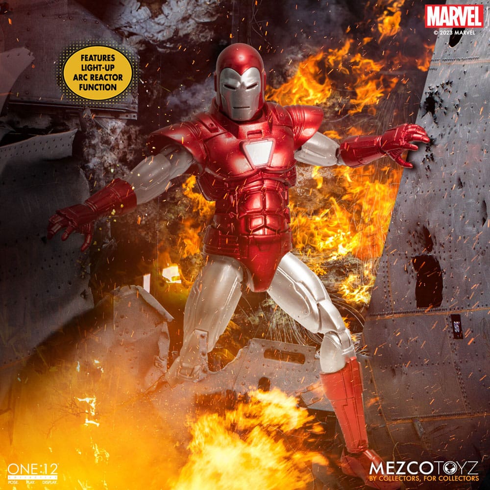 Marvel Actionfigur 1/12 Iron Man (Silver Centurion Edition) 16 cm
