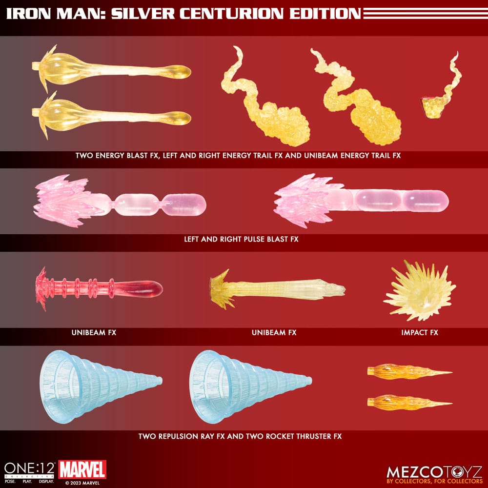Marvel Actionfigur 1/12 Iron Man (Silver Centurion Edition) 16 cm