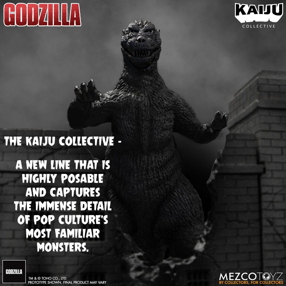 Godzilla (1954) Kaiju Collective Actionfigur Godzilla - Black & White Edition 20 cm