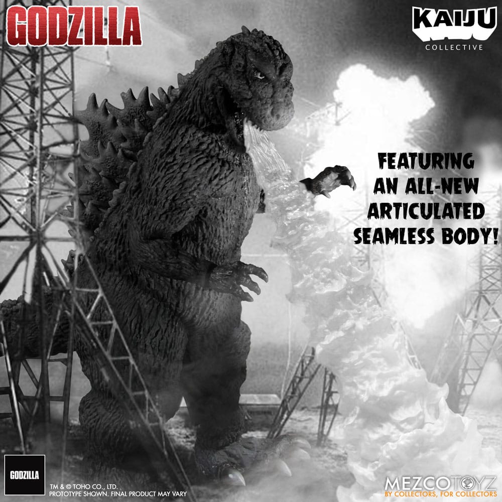Godzilla (1954) Kaiju Collective Actionfigur Godzilla - Black & White Edition 20 cm