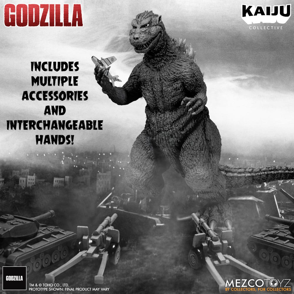Godzilla (1954) Kaiju Collective Actionfigur Godzilla - Black & White Edition 20 cm