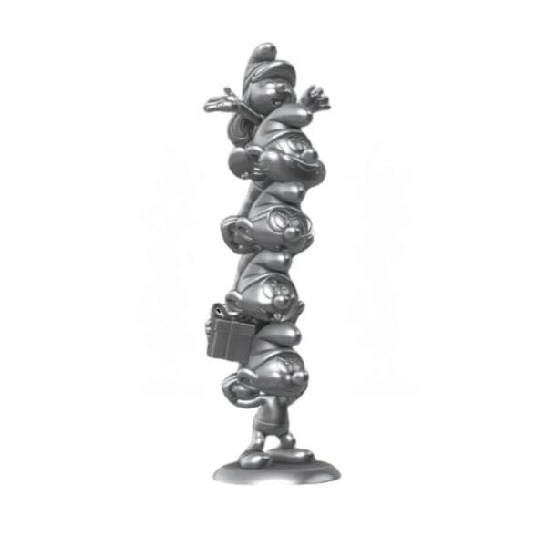 Die Schlümpfe Resin Statue Schlumpfsäule Silver Limited Edition 50 cm
