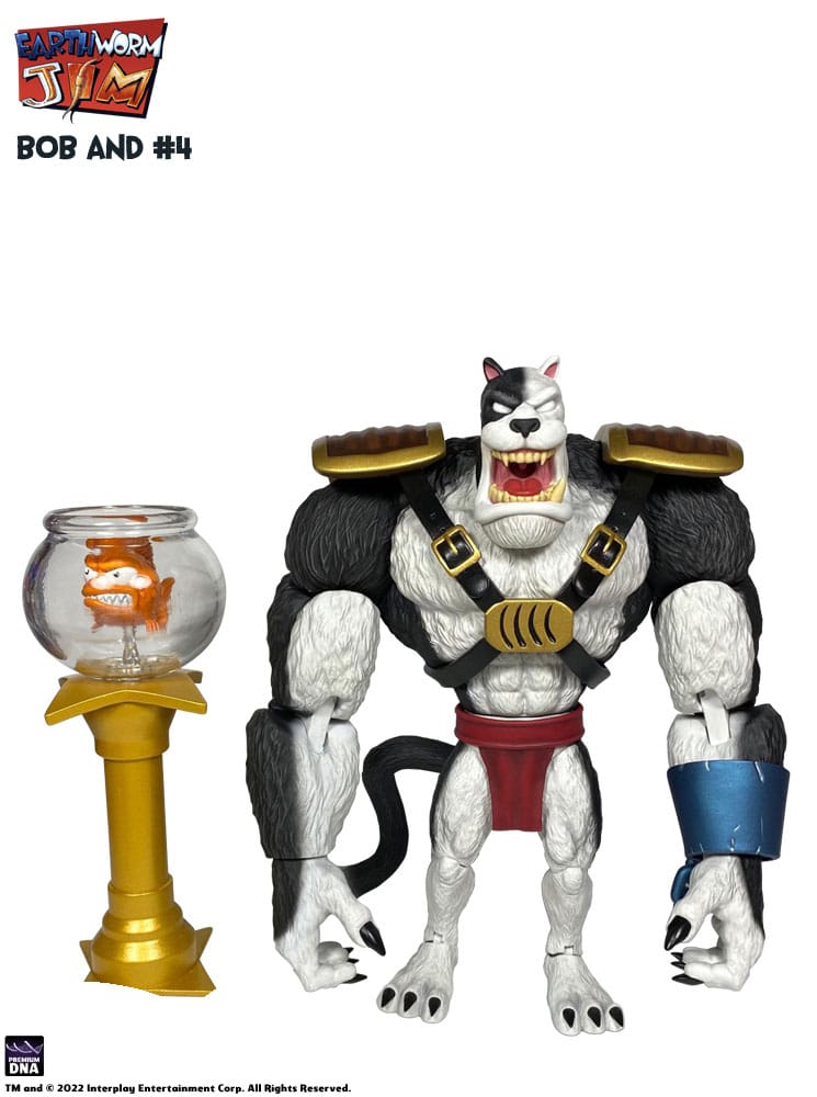 Earthworm Jim Actionfigur Wave 1: Bob the Killer Goldfish & #4 15 cm